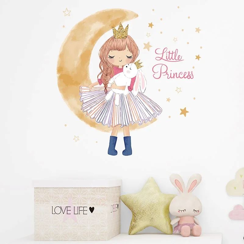 Décoration Murale - PrincesseSticker™ - Lune Beige - Shop Paraiso Bébe