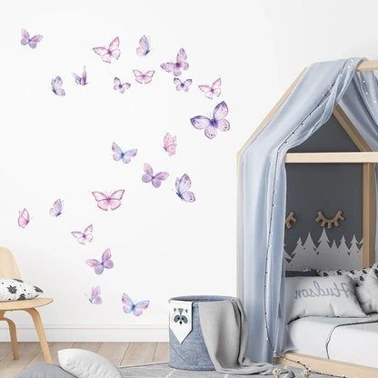 Décoration Murale - ButterfliesSticker™ - Violet - Shop Paraiso Bébe