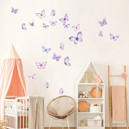 Décoration Murale - ButterfliesSticker™ - Violet - Shop Paraiso Bébe