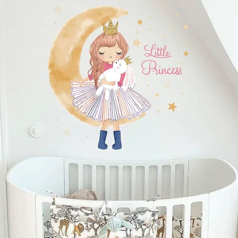 Décoration Murale - PrincesseSticker™ - Lune Beige - Shop Paraiso Bébe