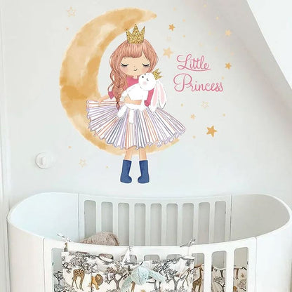 Décoration Murale - PrincesseSticker™ - Lune Beige - Shop Paraiso Bébe