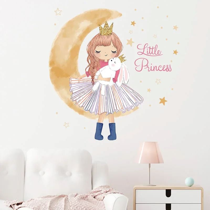 Décoration Murale - PrincesseSticker™ - Lune Beige - Shop Paraiso Bébe