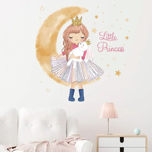 Décoration Murale - PrincesseSticker™ - Lune Beige - Shop Paraiso Bébe