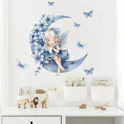 Décoration Murale - PrincesseSticker™ - Lune Bleue - Shop Paraiso Bébe