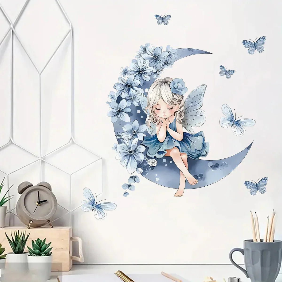 Décoration Murale - PrincesseSticker™ - Lune Bleue - Shop Paraiso Bébe