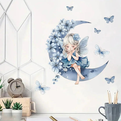 Décoration Murale - PrincesseSticker™ - Lune Bleue - Shop Paraiso Bébe