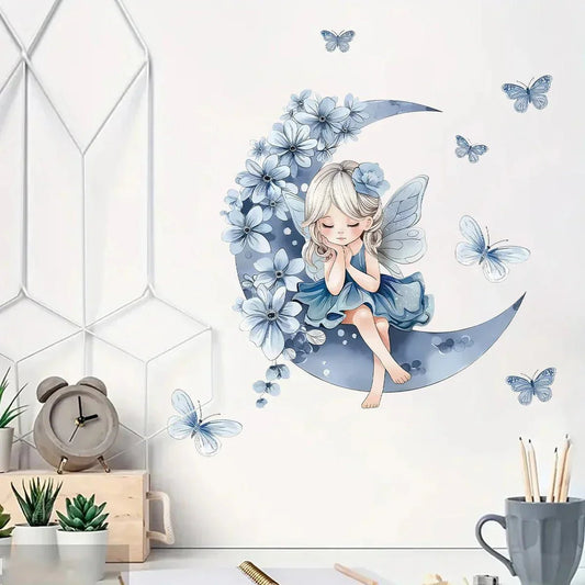 Décoration Murale - PrincesseSticker™ - Lune Bleue - Shop Paraiso Bébe