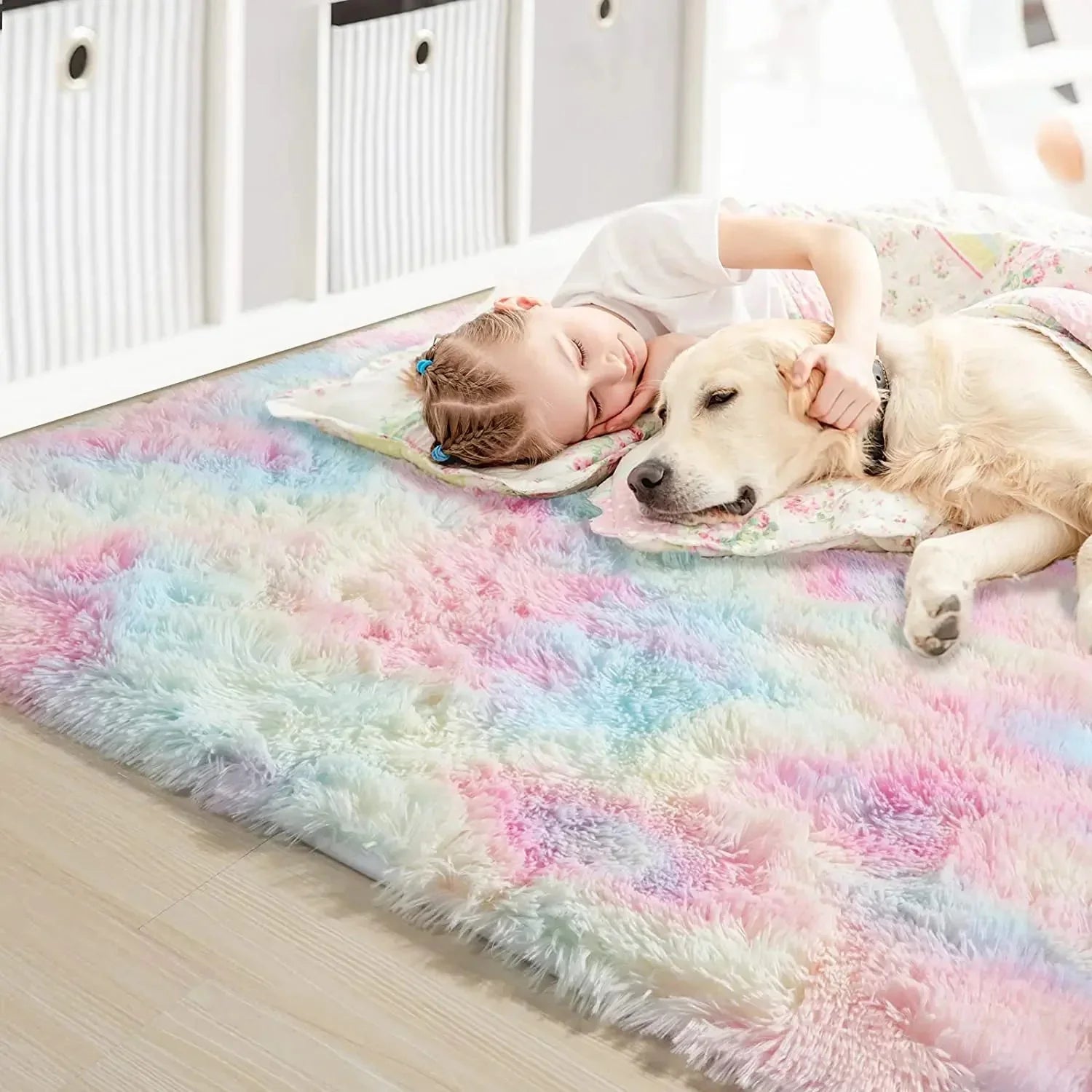 Tapis en Fourrure - HairyRugs™ - Arc - en - ciel - Shop Paraiso Bébe